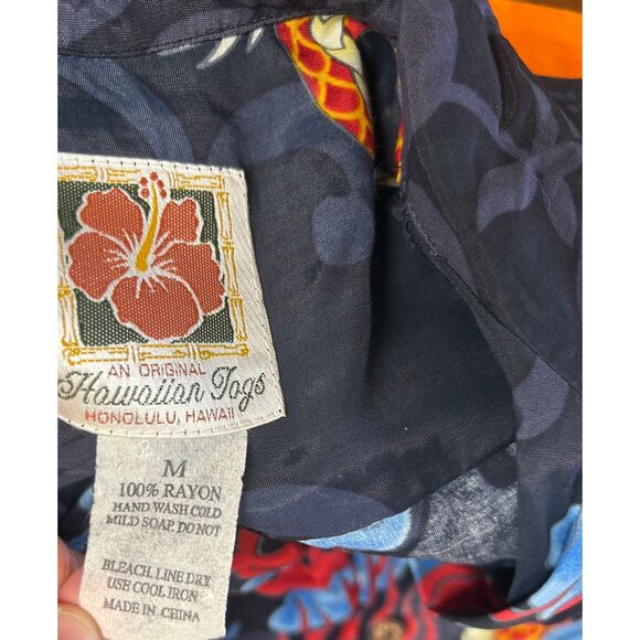 Vintage Men's Hawaiian Dragon 70s 80 Summer Camp Rayon Shirt M - Picture 3 of 3